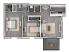 2 Bed 1 Bath